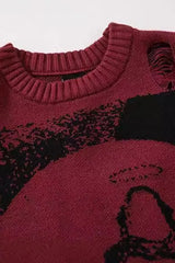 Gothic Punk Slouchy Knit Sweater