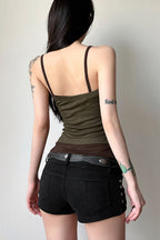 Letter Print Two Piece Cami Set
