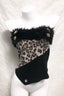Fuzzy Leopard Patchwork Tube Top
