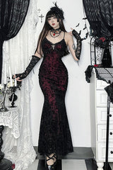 Halloween Gothic Velvet Cami Dress