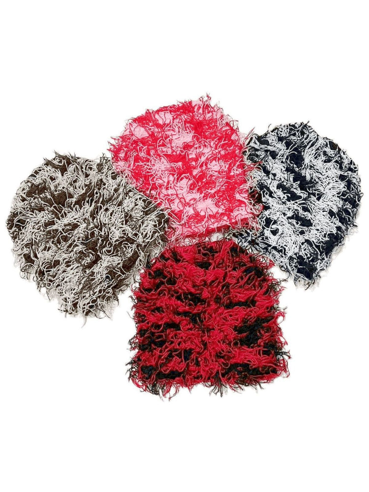 Warm Knit Monkey Fur Balaclava Hat Main image