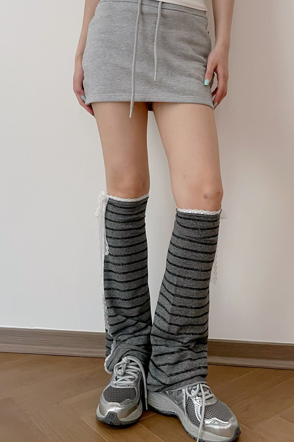 Striped Slouch Leg Warmer Socks Main image