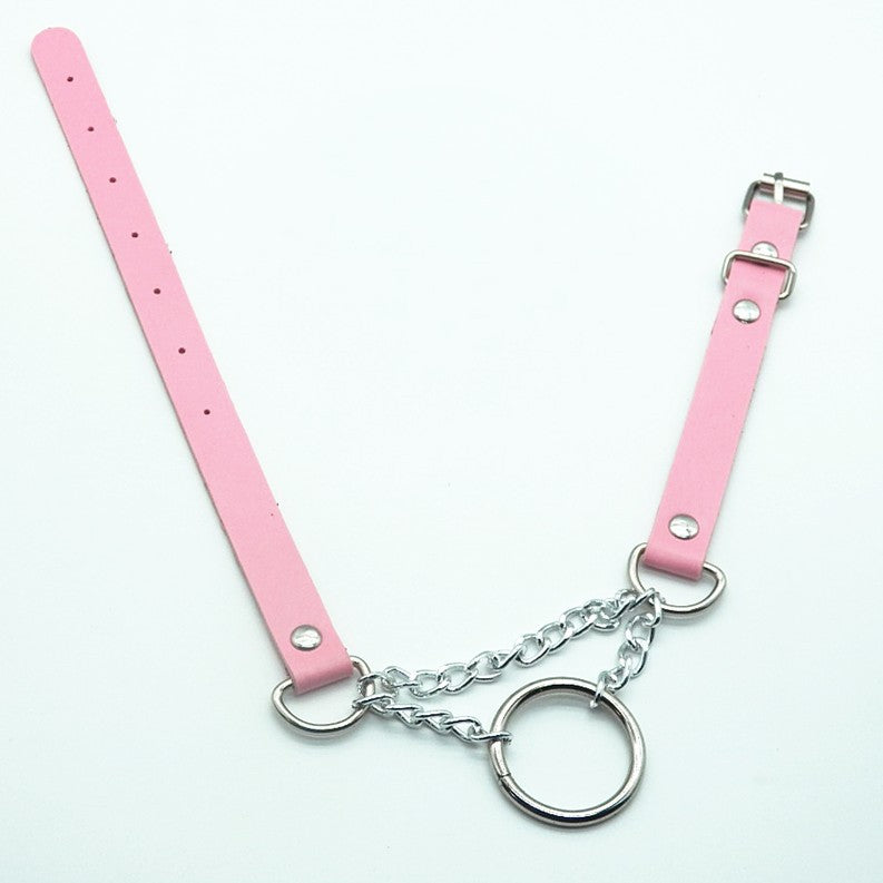 Promotion Punk Catgirl Maid Circle Choker Necklace Pink Halloween