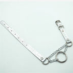 Promotion Punk Catgirl Maid Circle Choker Necklace Silver Halloween