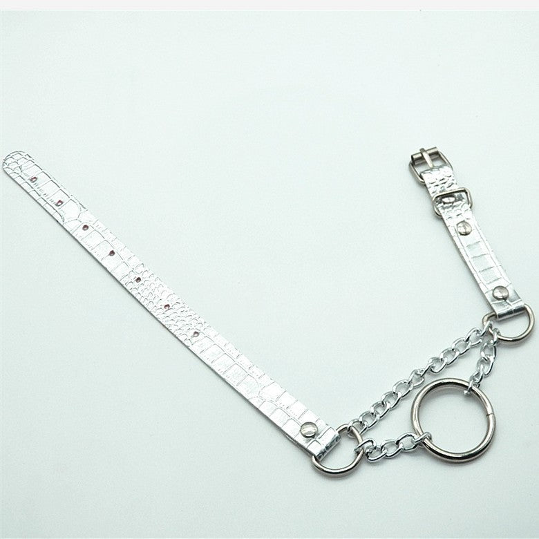 Promotion Punk Catgirl Maid Circle Choker Necklace Silver Halloween