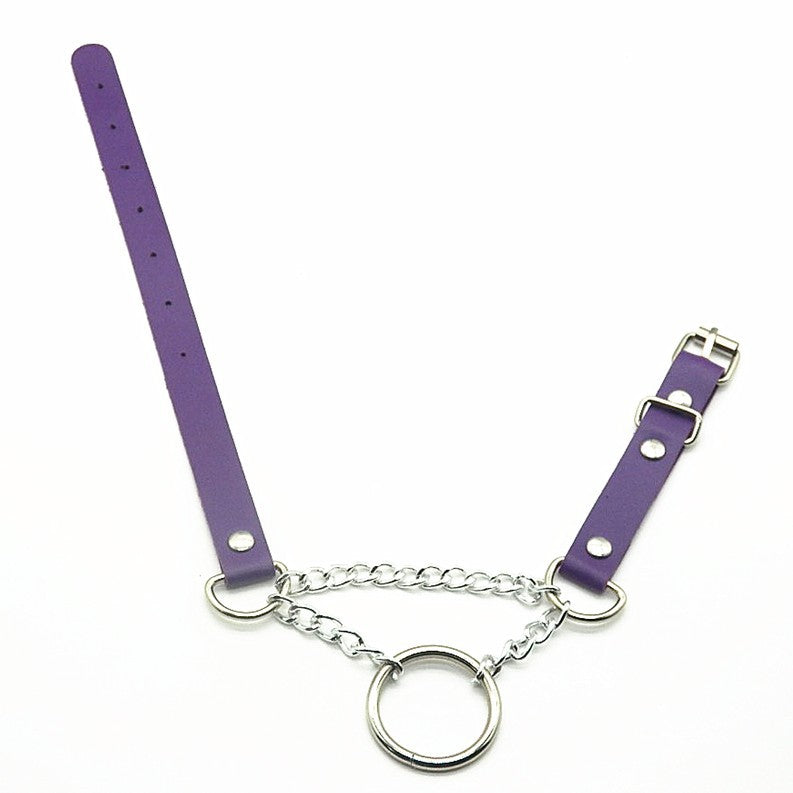 Promotion Punk Catgirl Maid Circle Choker Necklace Purple Halloween