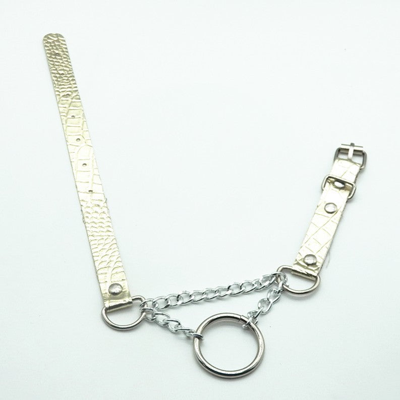 Promotion Punk Catgirl Maid Circle Choker Necklace Gold Halloween