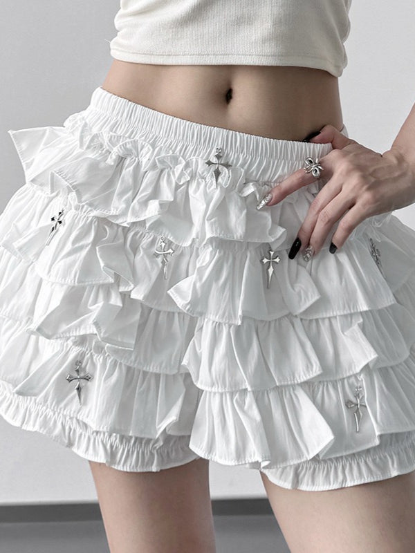 Gothic Dark Cross Ballet Bubble Shorts Main image