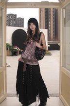 Vintage Apocalyptic Alt Mesh Skirt