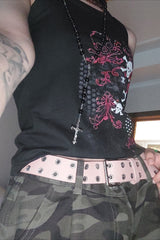 Streetwear Letter Print Slim Crop Top