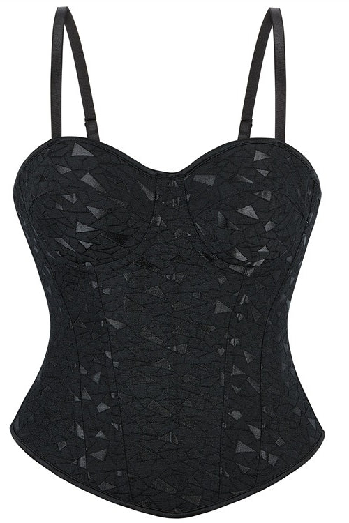 Black Double Strap Underwire Push Up Corset Main image