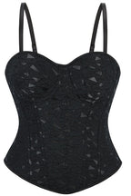 Black Double Strap Underwire Push Up Corset
