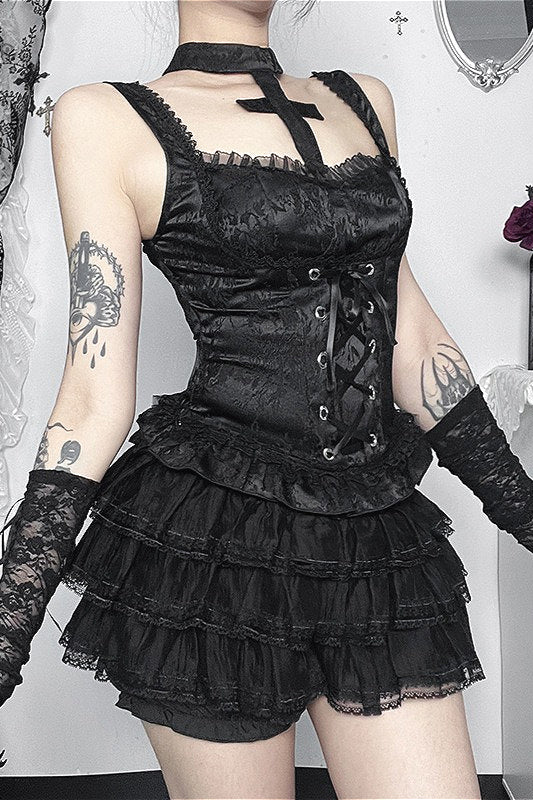 Gothic Jacquard Cross Cami