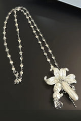 Vintage Multi-layer Stacked Pearl Lily Necklace