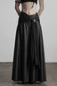 Draped Waist Glossy Maxi Skirts