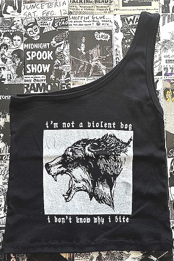 Skew Shoulder Gothic Printed Cami Secondary image