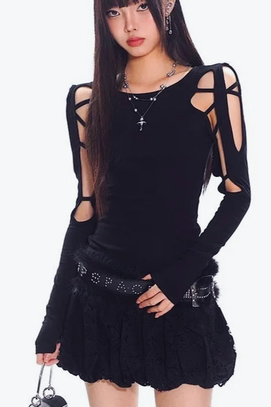 Y2K Gothic Print T-Shirt Secondary image