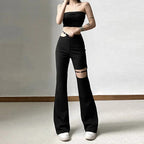 Black Utility Belt Cargo Pants