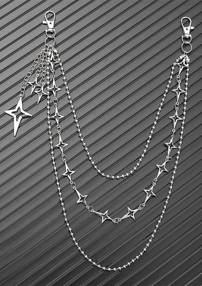 Rock Four-Pointed Star Waist Chain