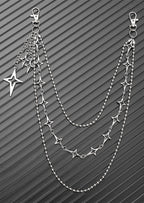Rock Four-Pointed Star Waist Chain