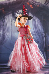 Colorful Witch Tutu Kid Halloween Costume