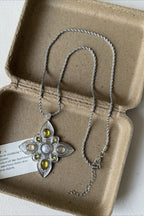 Y2K Chic Clover Zircon Necklace