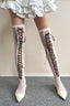 Y2K Lace Fishnet Tie Thin Over Knee Socks