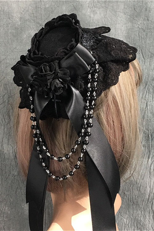 Gothic Vintage Dark Mini Hat Main image