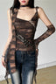 Sexy Mesh Cami Single Sleeve Mesh Top