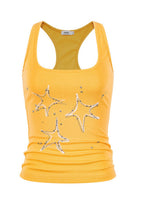 Shell Rhinestone Racerback Tank Top