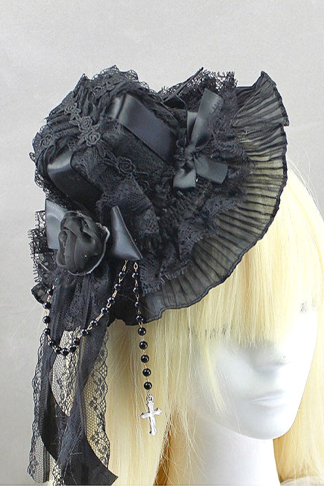Gothic Lace Rose Mesh Hair Accs Main image