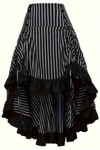 Asymmetric Gothic Ruffled Skirt