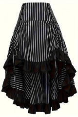 Asymmetric Gothic Ruffled Skirt