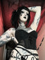 Gothic Cross Print Crop Top