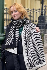 Punk Y2K Dark Harajuku Jacquard Knit Warm Scarf