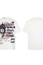 Punk Printed Loose Lightweight T-shirt