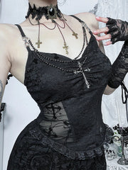 Chain Detachable Lace Corset