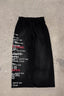 Graffiti Letter Drawstring Wide Leg Pants