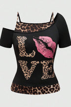 Leopard Love Off Shoulder Cami Top