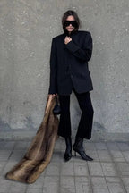 Fluffy Faux Fur With Pockets Luxury Women’s Winter Scarf