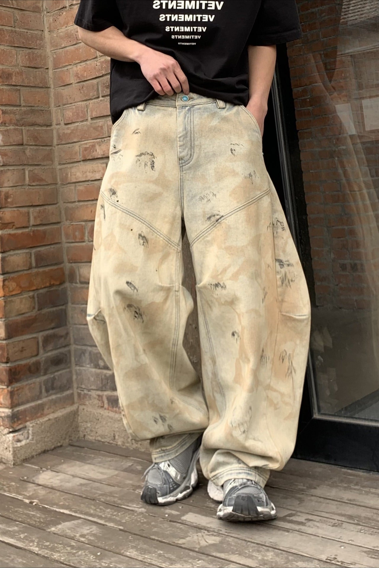 Heavy Duty Washed Bootcut Pants Main image