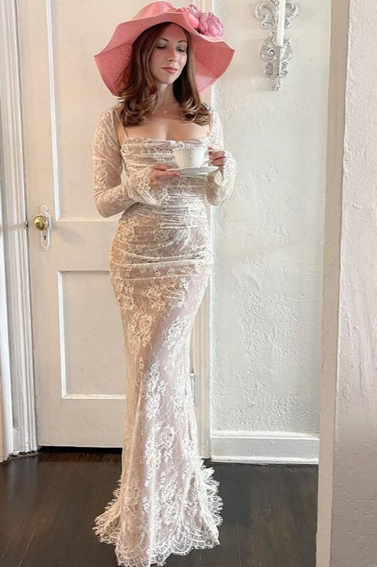 Crochet Lace Cami Maxi Dress