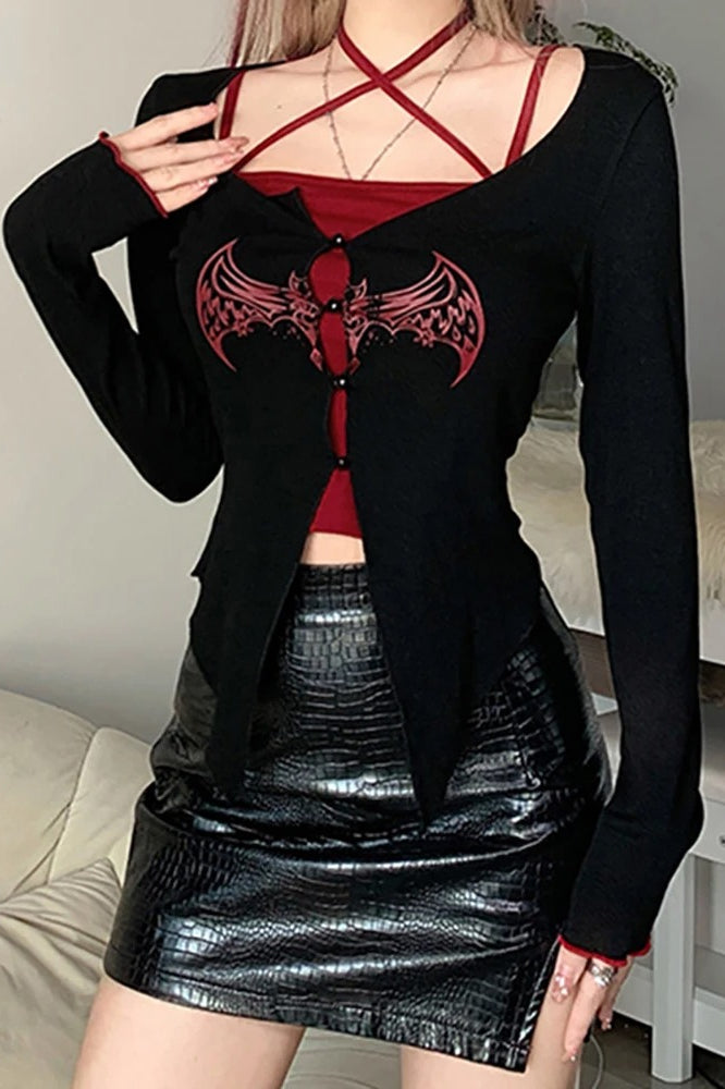 Gothic Bandage Layered T-Shirt Secondary image