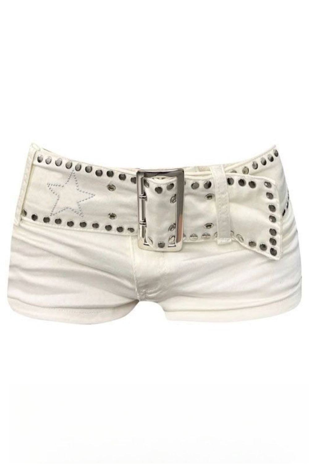 Millennium Rivet Belt Denim Shorts Main image