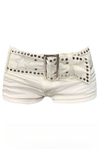 Millennium Rivet Belt Denim Shorts