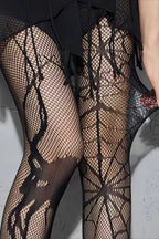 Spiderweb Openwork Full Length Socks