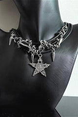 Vintage Rock Star Stud Choker Necklace