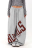 Oversized Letter Print Wide Pants