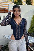 Scalloped Lace Button Bodysuit Cardigans