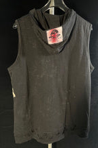 Skull Print Hooded Tank Top
